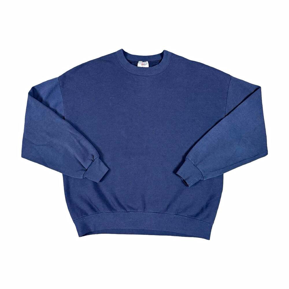 Vintage 90s Faded and Distressed Blank Crew Neck Pullover Sweatshirt Size M